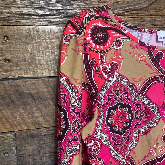 Jude Connally Megan Dress Monaco In Paisley Berry - Picture 2 of 6